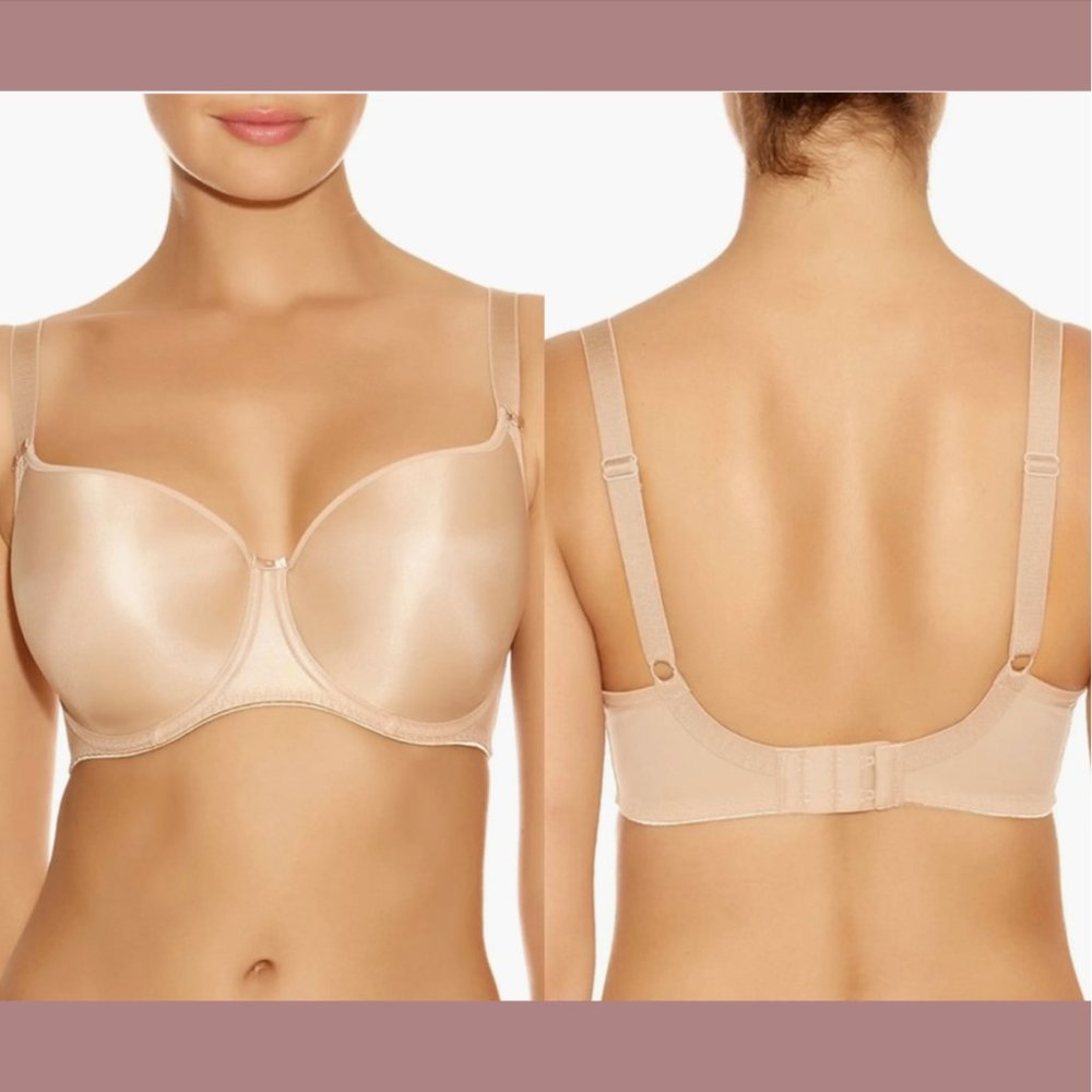 NWT $64 Fantasie [ 38G US ] Underwire Smoothing T-shirt Bra‎ in NUDE